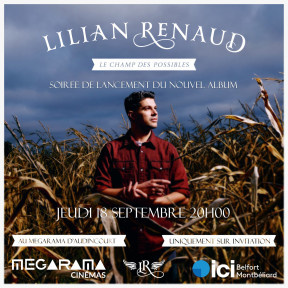 Lilian Renaud : sortie d'album au Mégarama d'Audincourt
